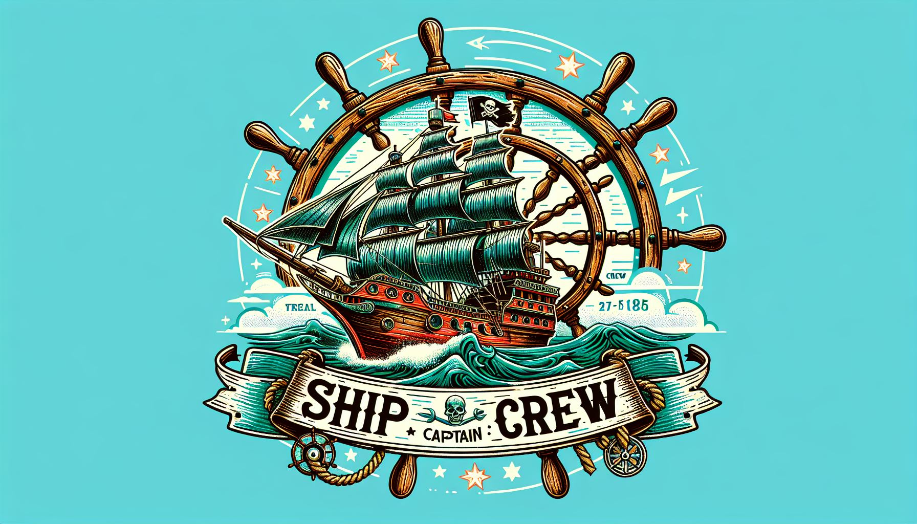 Video thumbnail - a ship's wheel encircling a pirate ship. A banner at the bottom reads, 'SHIP, CAPTAIN, CREW.'